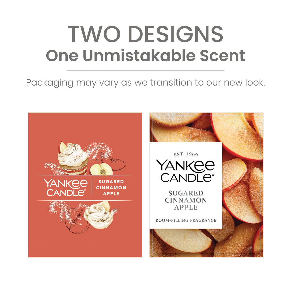 Yankee Candle Medium Pillar Scented Candle with up to 115 Hour Burn Time, Premium Plant Wax Blend for Consistent Burn, 14.25 oz Pillar Candle with Room Filling Fragrance, Sugared Cinnamon Apple