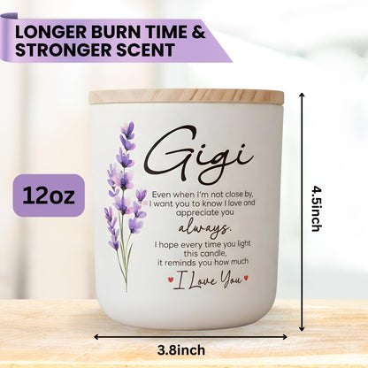 Gigi Mothers Day Gift, Gigi Candle Lavender Scented, Mothers Day, Birthday Gifts for Grandma from Granddaughter, Grandson