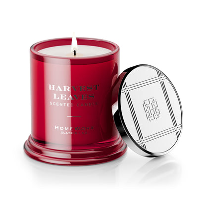 HomeWorx by SLATKIN + CO. Candle- Harvest Leaves, 8 oz. Premium Scented Candle - 25-35 Hours Burn Time