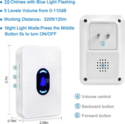 Daytech Wireless Caregiver Pager Call Button for Elderly at Home, Alert Button for Seniors, Emergency Watch for Disabled Patient, Caregiver Alert System with 3 Receiver, Medical Help Button