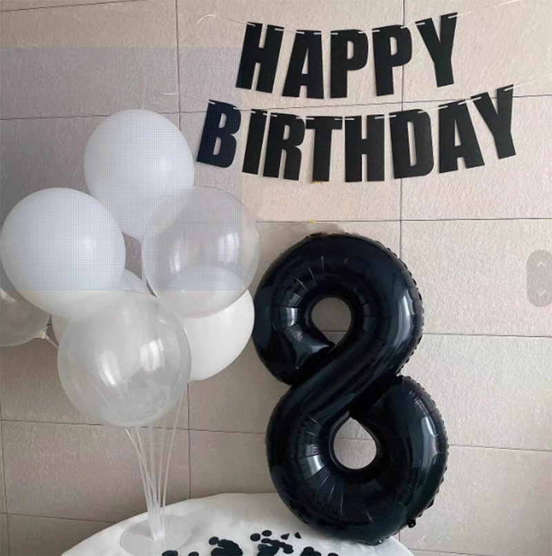 40 Inch Black Number 28 Digital Balloon,Jumbo Mylar Foil Helium Balloon for 28 Balloons for Birthday Party,Wedding Anniversary Party Decorations