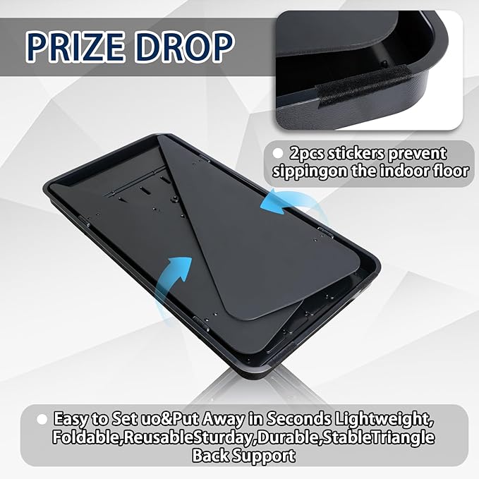 Mini Tabletop Prize Drop Board Game 25x14 Plinko Board Foldable Stand with Customizable 8 Playing Pucks for Carnival Tradeshow Party