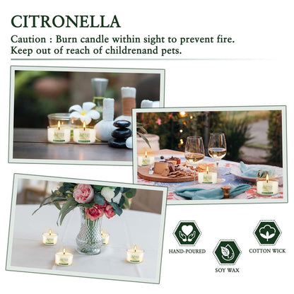 40 Pack 1.5oz Citronella Candles Bulk, Small Soy Wax Candles Bulk, Mini Portable Candles for Outdoor Patio Yard Home Wedding Party Camping Travel