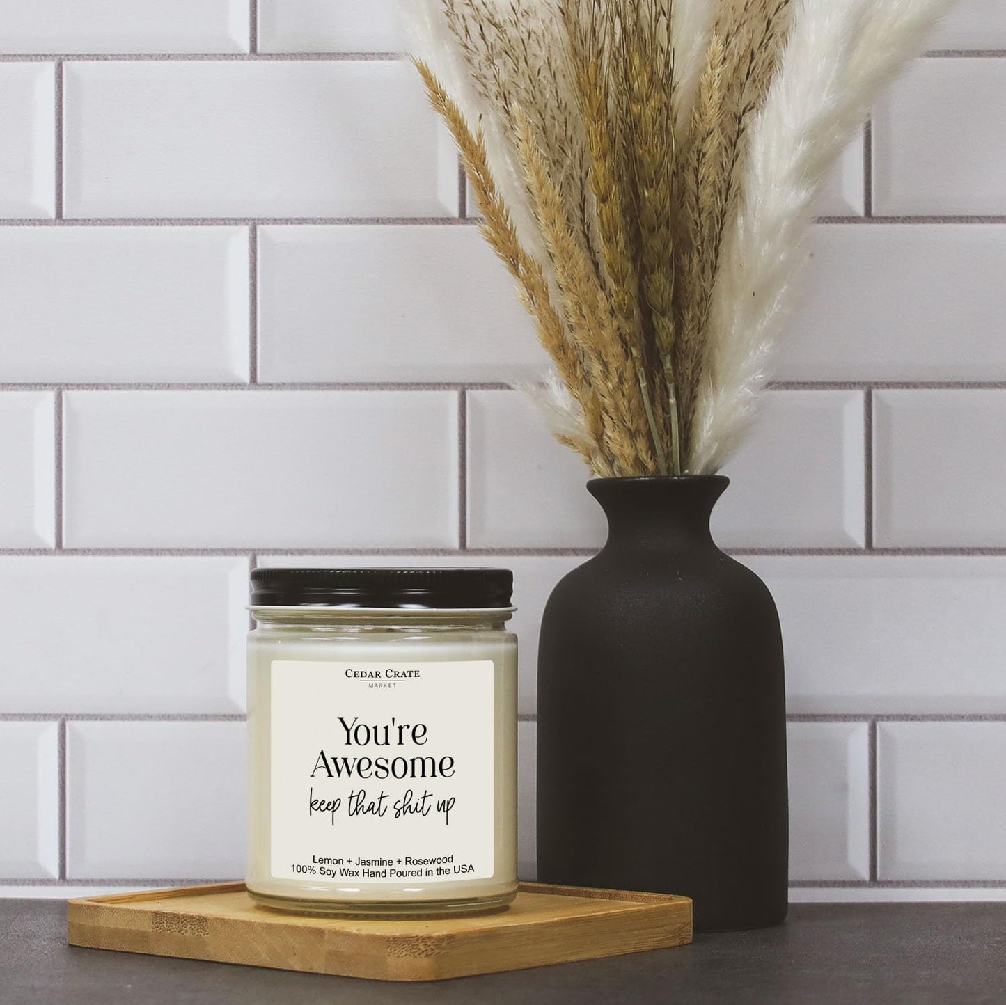 You’re Awesome Gifts for Women Men - Congratulations Candle | Thank You Gifts for Best Friend | Friendship Candles for Women Friends | Funny Candles for Women Adult Humor, Men | Coworker Boss Candle