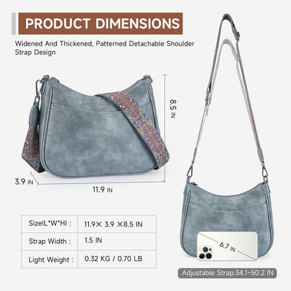 APHISON Crossbody Bags for Women Trendy, Leather Crossbody purse with Adjustable Strap, Women's Crossbody Shoulder Handbags