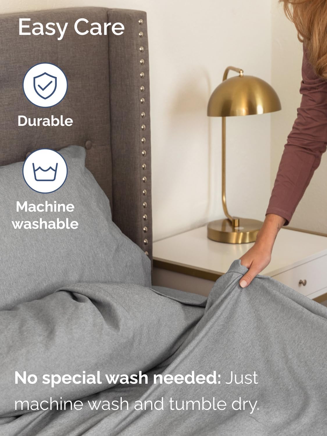 Skiennix Extra Deep Cal King Sheet Set | 6-Piece Breathable Cooling Bedding - Soft, Wrinkle-Free Heathered Grey
