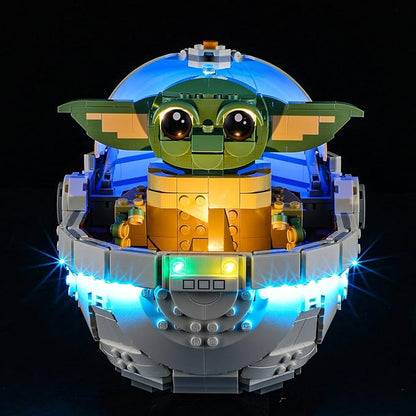 YEABRICKS LED Light for 75403 Star Wars Grogu with Hover Pram Building Blocks Model (Building Set NOT Included)
