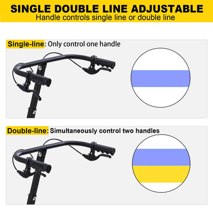 CXRCY Upgraded Double Line/Single Line Striping Line Marking Machine, Adjustable Height(5.1" to 11.6") and Width Parking Lot Striping Machine-Black