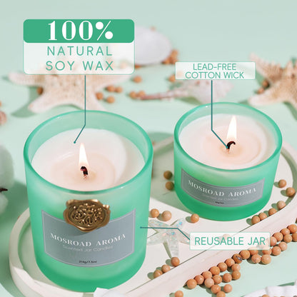 California Coast Candle Set - 2 Packs, Ocean Breeze Scented Jar Candles for Home Fragrance, Beach Scented Soy Wax Luxury Candles for Air Freshening, Vacation Scent & Refreshing Housewarming Gift