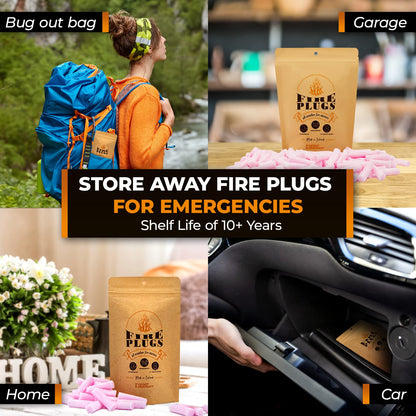 Non-Toxic Waterproof Fire Starters with 5+ Minute Burn for Emergencies, Survival, Campfires, Fire Pits, Grills - Made in The USA - 30 Pack