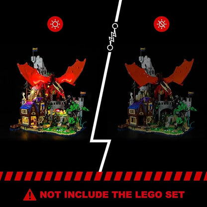 BRIKSMAX Led Lighting Kit for Lego-21348 Dungeons Dragons: Red Dragon's Tale - Compatible with Lego Disney Building Set- Not Include Lego Set