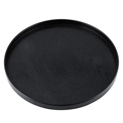 MDLUU Plastic Serving Tray, 13" Ottoman Tray, Round Butler Tray for Breakfast in Bed, Coffee Table Decor, Party