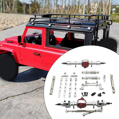 RC Car Upgrade Parts Front and Rear Assembly Kits Metal for MN82 LC79 MN78 1/12 Scale RC Hobby Car Argent