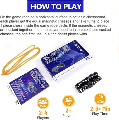 Magnet Game with 32 Stones Magnetic Chess Game with String for Family &amp Party &amp Travel &amp Camping Puzzle Strategy Games
