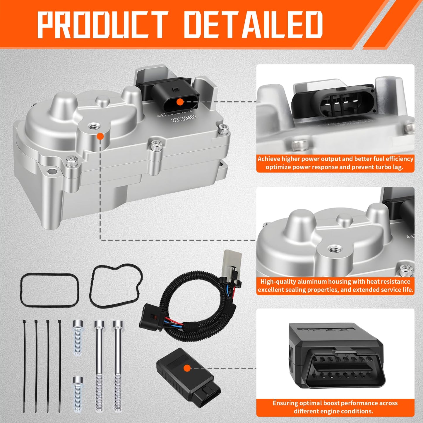 5494878RX Upgrade 6.7L Cummins Turbocharger Actuator Calibrate Kit Compatible With 2013-2018 Ram 2500 3500 4500 5500 Diesel VGT Holset HE300VG HE351VE W/Turbine Calibration Module Replace 68481772AA