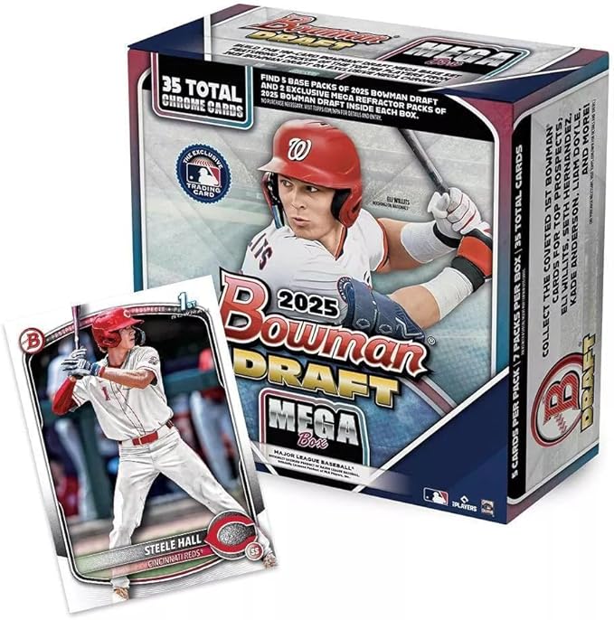 2025 Topps MLB Baseball Bowman Draft Baseball Trading Card Mega Box