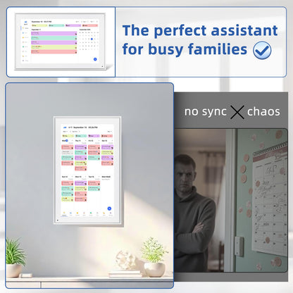 21.5 Inch Digital Calendar Wall Touch Screen, Smart Electronic Calendar with Digital Photo Frame, Family Planner & Chore Chart Reward System, Sync Google iCloud Outlook, Gift for Mom Women