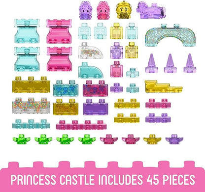 Jelly Blox Classic Castle Set | Includes 45 Pieces | Toddler &amp Preschool Building Blocks Kids Can Squeeze Stretch Squish | MESH ACCREDITED | Safety Tested &amp Ouch-Free | Sensory Play Toy for