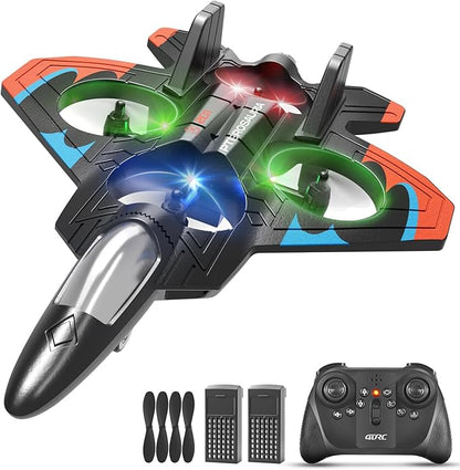 Foam Remote Control Airplanes RC Planes for Kids Adults RC Airplane Fighter Jet with Light 360° Flip Fighter Jet Toys Stunt Roll Airplane Toy Gifts for Kids Boys