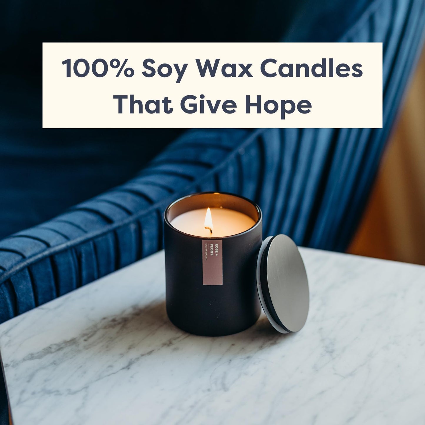 Calyan Wax Co. Palo Santo & Cypress Scented Candle - 75 Hour Burn - Luxury Clean Soy Wax Candles - Long Lasting Black Tumbler Jar Candle for Home - 10.2oz