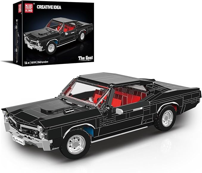 Mould King 10199 Sports Car Building Block Kits MOC Classic Vintage Car Model Building Sets Gift for Age 14+/Adult Collections Enthusiasts (1563+ Pieces Static Version)