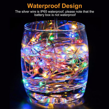 btfarm 6 Pack Fairy Lights Battery Operated [3 Modes], 7ft 20 Led Twinkle String Lights Waterproof Bulk Small Mini Sliver Wire for Christmas Mason Jars Wedding Table Centerpiece, Warm White/Colorful