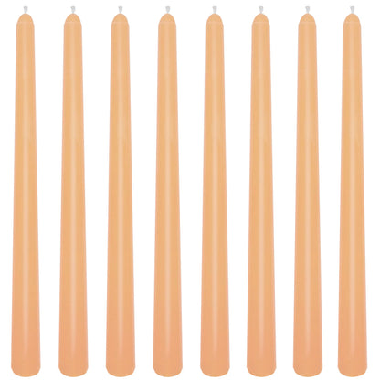 8 Pack 10 Inch Light-Orange Smooth Taper Candle Set, 7/8 Inch Unscented Driples Candlesticks for Home Decoration, 6-7 Hours Burn