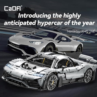CaDA C61503W Mercedes-AMG ONE Builidng Block Set 1:8 Mercedes AMG Speed Champion Brick Model with Ejection Start Gameplay Super Car Collection Toy Sets for Adults (3295PCS)