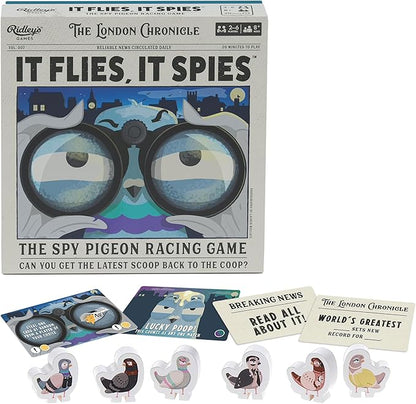 Ridley's Games: If Flies It Spies | The Spy Pigeon Racing Game | Family Strategy Game | for 2-6 Players and Age 8+ with a 20-Minute Playtime