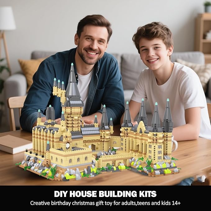Magic Castle Micro Mini Building Set 2929 Pcs Magic House Model Building Toys STEM Creative Magic World Office and Home Decor Bricks Kits Christmas Birthday Gift for Adults Teens Kids 14+