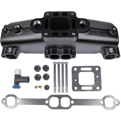 Exhaust Manifold 860246A10 Replacement for Mercruiser MCM/MIE GM V8 305 350 377 Engines 1983-2002 5.0L 5.7L, Port/Starboard Side #860246Q11,87114A19,9-40507 Mixizap