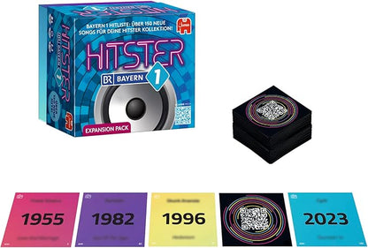 Hitster Bayern 1 Radio German Expansion 150 Music Cards Party &amp Card Game for Adults and Families 2 to 10 Players from 16 Years German (DE)