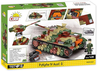 COBI Historical Collection WWII PzKpfw IV Ausf. G Tank Building Set 1107 Pieces