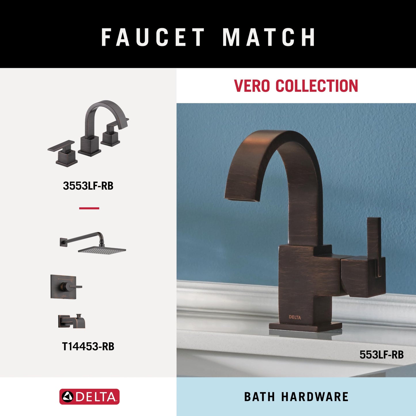 Delta Double Towel Hook for Bathroom or Kitchen| Venetian Bronze | Vero Accessories