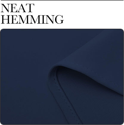 NICETOWN Navy Blackout Curtains - 55" x 90", 2-Piece Grommet Panels for Sunlight Blocking & Modern Decor