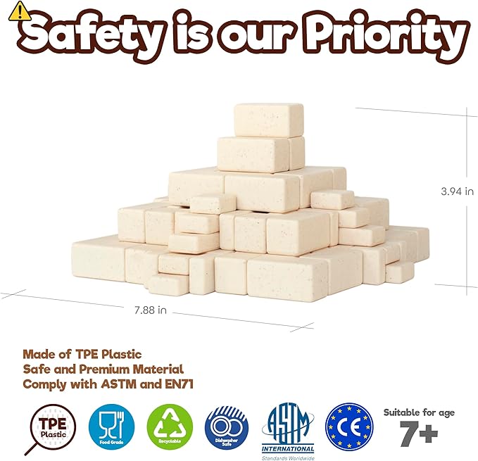 Taksa Toys Arch-Kid-Tech Ancient Mayan Pyramid Architecture STEM Building Blocks - 102-Piece Educational &amp Stackable Learning Set for Kids Indoor Architectural Kit - Montessori Toys for 7+ Years