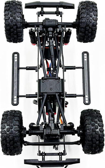 HOBBYPLUS CR-18P V3 Brushless Rushmore in Red - 1/18 Scale RC Truck Crawler with Off-Road RC Trucks Features Portal Axles &amp Metal Gears - Ready-to-Run 2S/3S LiPo Compatible (1810417-V3)