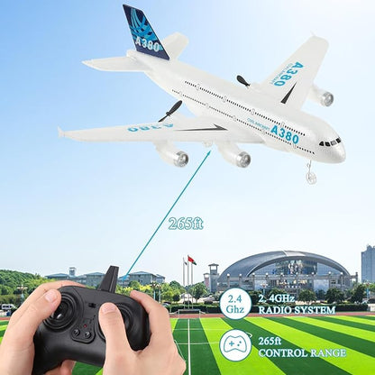 RC PlaneRemote Control Airplane Ready to Fly 2 Channels RC Airplane Airbus A380Remote Control Plane for Kids Children Adults Beginners