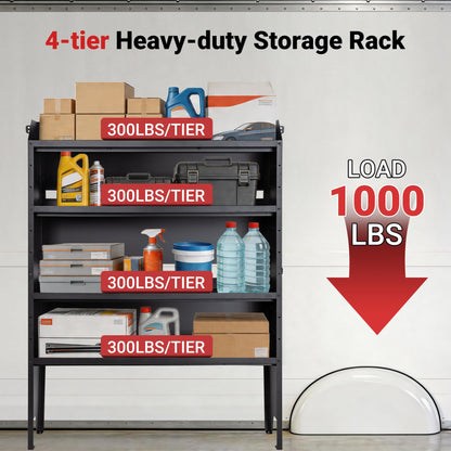 Eastrexon Van Shelving w/ 1000LBS Capacity, Heavy-Duty Steel Cargo Storage System, Universal Fit Ford Transit/RAM ProMaster/Chevy Express/Nissan NV/Sprinter, 32" W x 60" H x 13" D