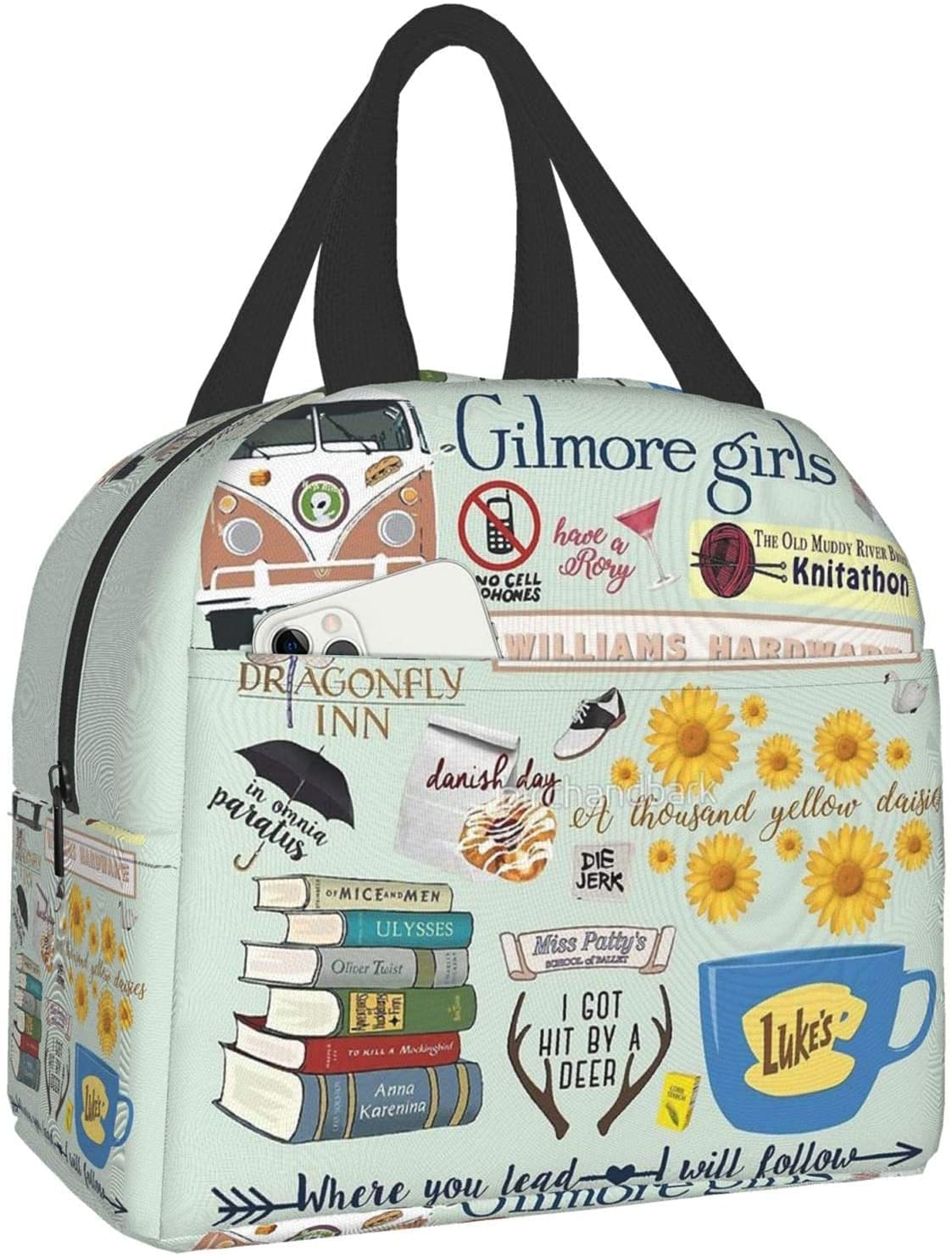 Lunch Tote Bag for Women Gifts Fashionable Collapsible Simple Modern DIY Bag Large