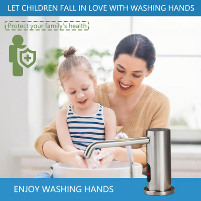 Automatic Soap Dispenser Touchless for Kitchen and Bathroom, Sink Built in Commercial Electric Soap Dispenser,Upgraded Infrared Sensors Brass Material, with Bottle and Pump 33.81oz/1000ml