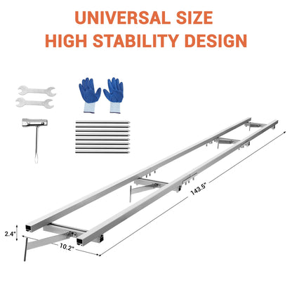Hipicute Portable Chainsaw Mill 12FT Rail Mill Guide System, Work with Chainsaw Mill, Aluminum Adjustable Saw Milling Rails System with 4 Tree Felling Wedges