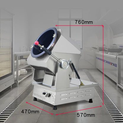 Koalalko Commercial Automatic Cooker with water spray,Automatic 360° Stir Fry Cooker,Automatic Cooking Machine,Drum Type Stir Frying Machine,Auto Cooking Wok Fried Machine (Natural Gas, Countertop)