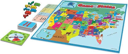 Game of The States with 1970's Original Artwork by Winning Moves Games USA Children's Pick Up and Deliver Game for 2 to 4 Players Ages 8 and up
