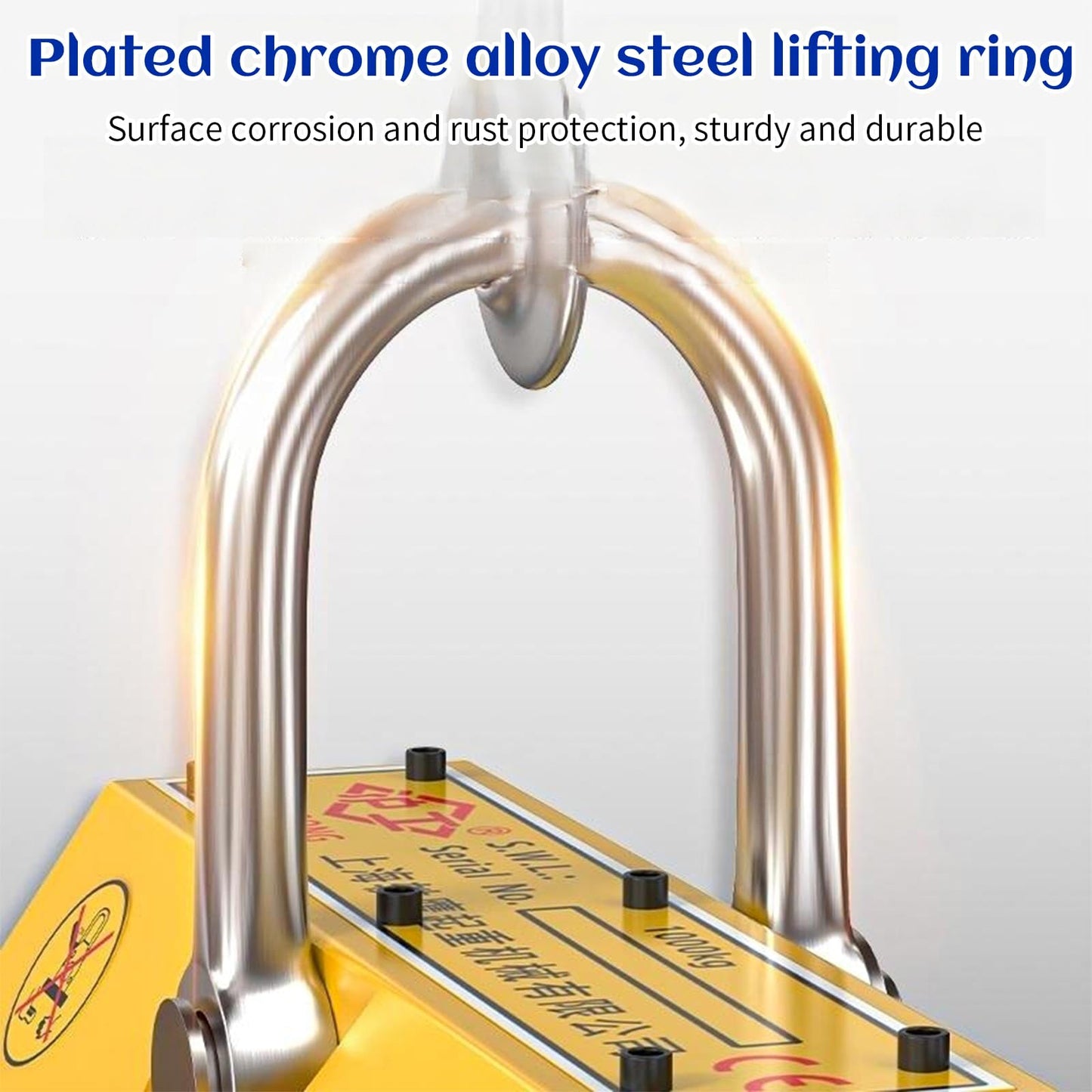 660 lb/300kg Magnetic Lifter, Permanent Magnetic Lifter with Release for Lifting Plate Steel, Board, Used in Shop Crane, Board, Hoist