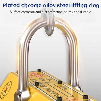 660 lb/300kg Magnetic Lifter, Permanent Magnetic Lifter with Release for Lifting Plate Steel, Board, Used in Shop Crane, Board, Hoist