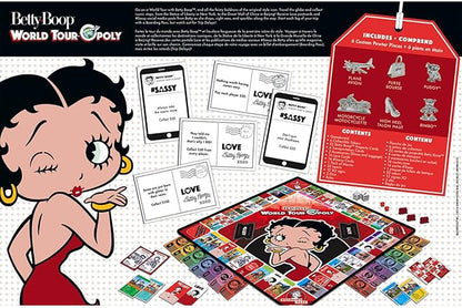 MasterPieces Opoly Board Games - Betty Boop World Tour Opoly - Officially Licensed Board Games For Adults Kids &amp Family