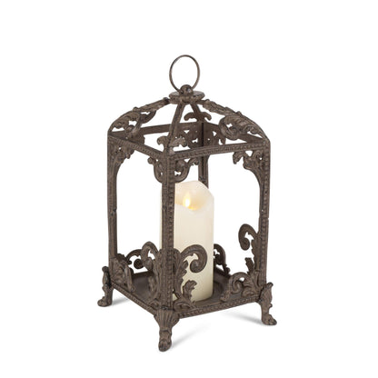Medium Metal Acanthus Leaf Lantern.