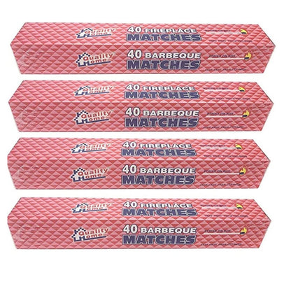 4 BOXES - 11" Fireplace Matches, Long Reach, 160 Matches Total
