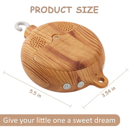 Baby Mobile Rotary Music Box Imitation Wood with Rotating Hook Crib Mobile Motor